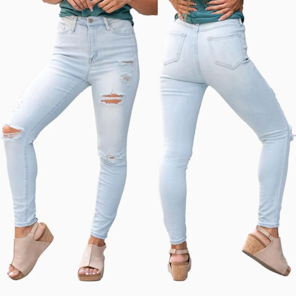 Cello Sharon High Rise Distressed Ankle Skinny Fit Jean Size 7 NWT